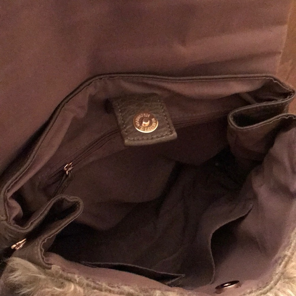 Brown Faux Fur Crossbody Bag - Picture 5 of 5